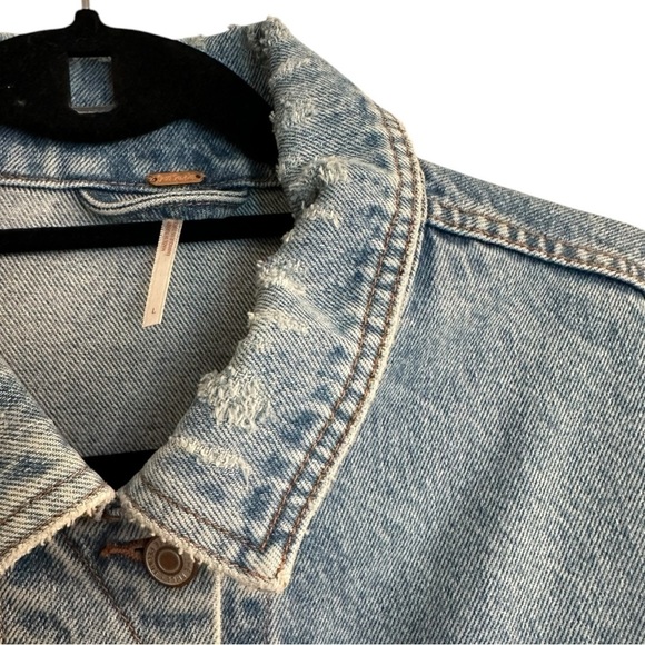 Free People Jean Jacket Large - Picture 3 of 11